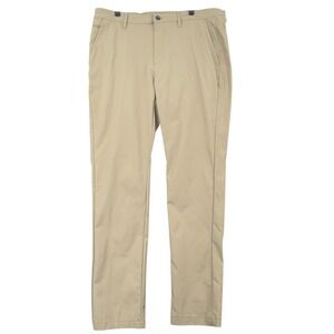VTG 1946 Performance Khaki Pants Mens 36 Tan Straight Leg Golf Chinos New‎